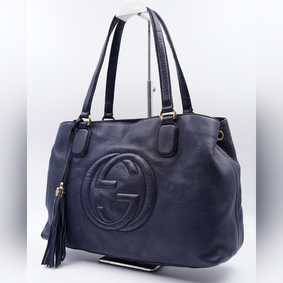 AL26❤️ GUCCI Calfskin Soho Working Tote Bag - Picture 2 of 15